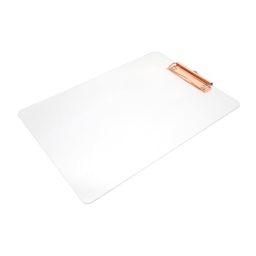 SOPOTUTU Transparentes Schreibbrett aus Acryl Leichtes Flexibles Schul und Büro Clipboard mit Abgerundeten Ecken Sicherer Kompakter Schreibunterlage für Schüler und Bürobedarf von SOPOTUTU