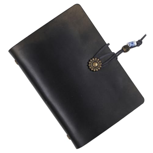 SOPOTUTU Vintage Leder Notizbuch Loseblatt Tagebuch Nachfüllbar Reisetagebuch für Frauen Leicht Tragbar Kreatives Schreibjournal für Alltag und Reise von SOPOTUTU