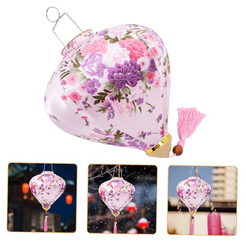 SOPOTUTU Wasserdichte Chinesische Hängelaterne aus Seidenstoff mit Quaste Dekorative Outdoor Laterne für Garten Patio Wiederverwendbare Festliche Deko in Zartem Rosa SOPOTUTU Wasserdichte Chinesische Hängelaterne aus Seidenstoff mit Quaste Dekorative Outdoor Laterne für Garten Patio Wiederverwendbare Festliche Deko in Zartem Rosa von SOPOTUTU