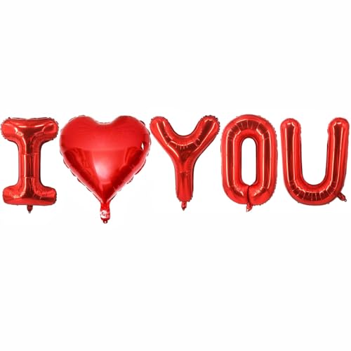 I Love You Luftballons - 40,6 cm Valentinstag Dekoration Folienballons Valentinstag Ballons Perfekt für Romantische Hochzeit Brautdusche Jahrestag Verlobung Party Supplies I Love You Luftballons - 40,6 cm Valentinstag Dekoration Folienballons Valentinstag Ballons Perfekt für Romantische Hochzeit Brautdusche Jahrestag Verlobung Party Supplies von SOPSTUO