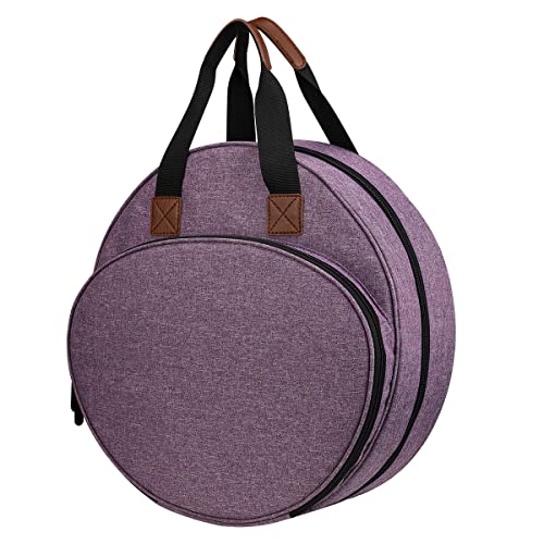 Shinyzone Kreuzstich Tasche Violett,Sticktasche,Stickzubehör Aufbewahrungstasche,Tragbare Basteltasche für Stickerei-Kits Kreuzstich-Kits Werkzeuge Organizer mit Reißverschluss Griffe von SORAKA