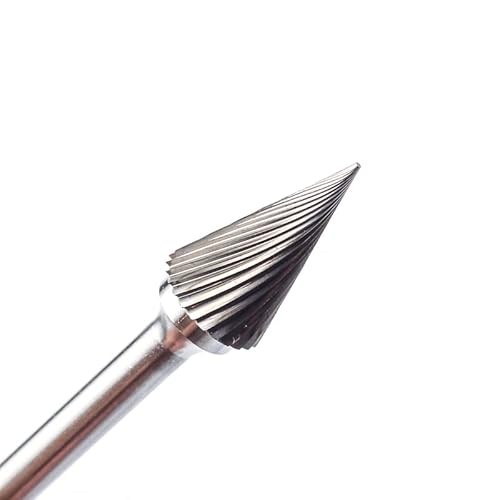 SORTZ 1 Stück M-Typ-Kopf Wolframkarbid-Rotationsfeile Werkzeugspitze Grat Die Grinder Schleifwerkzeuge Bohrer Fräser Carving Bits (Color : Metallic, Size : M1225M06) von SORTZ