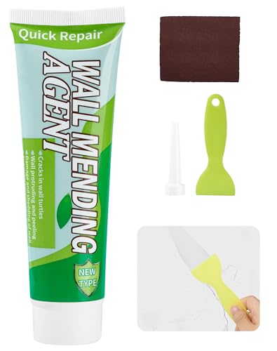 SOSALUK Wandreparaturcreme 150g Spachtelmasse Weiß Innen Wandreparatur Spachtel für Bohrloch Füllung Reparaturspachtel Ausbessern mit Abzieher für Wandrisse Kratzer Graffiti Abplatzungen SOSALUK Wandreparaturcreme 150g Spachtelmasse Weiß Innen Wandreparatur Spachtel für Bohrloch Füllung Reparaturspachtel Ausbessern mit Abzieher für Wandrisse Kratzer Graffiti Abplatzungen von SOSALUK