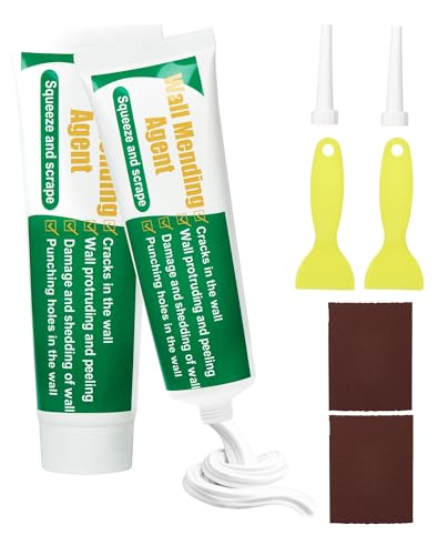 SOSALUK Weißer Wandspachtel, 200 g, zum Verstopfen von Löchern, Rissen und Kratzern, schnell trocknend, für Innenwände, weiß, 2 Stück SOSALUK Weißer Wandspachtel, 200 g, zum Verstopfen von Löchern, Rissen und Kratzern, schnell trocknend, für Innenwände, weiß, 2 Stück von SOSALUK