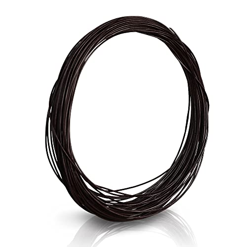 15M x 1mm Lederschnur Lederband aus echt Leder, Braun Farbe, Klassik Vintage Band Faden für Armband Ketten Schmuck DIY Handwerk - Dunkelbraun Echtlederband von SOSMAR von SOSMAR