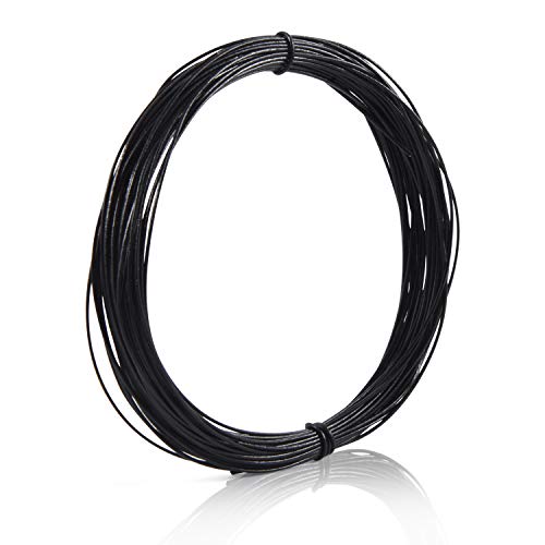 15M x 1mm Lederschnur Lederband aus echt Leder, Schwarz Farbe, Klassik Vintage Band Faden für Armband Ketten Schmuck DIY Handwerk - Schwarz Echtlederband von SOSMAR 15M x 1mm Lederschnur Lederband aus echt Leder, Schwarz Farbe, Klassik Vintage Band Faden für Armband Ketten Schmuck DIY Handwerk - Schwarz Echtlederband von SOSMAR von SOSMAR