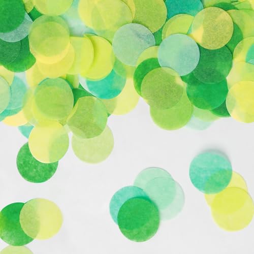 SOSMAR Grüne Konfetti-Kreise - 6000 Stück (2,5 cm Durchmesser) - Perfekt für Partydekoration, Geburtstag, Hochzeit & Fasching - Umweltfreundlich & Vielseitig von SOSMAR