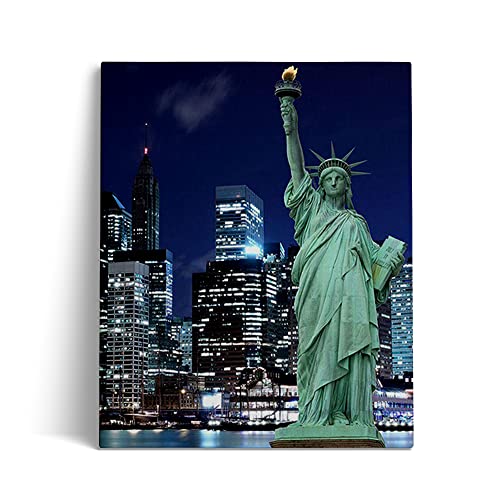 5D Diamond Painting Set Freiheitsstatue 5D Diamant Painting Bilder, DIY Diamant Malerei Full Erwachsene für Wall Decoration Geschenk 40x50cm von SOSSR