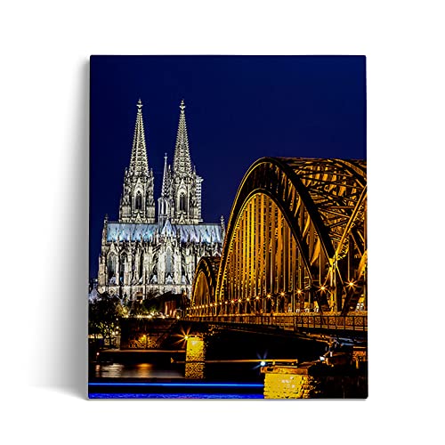 SOSSR DIY Kölner Dom Diamond Painting, 5D Diamant Painting Set, Diamond Painting Bilder für Home Wand Decor Gemälde 40x50cm von SOSSR