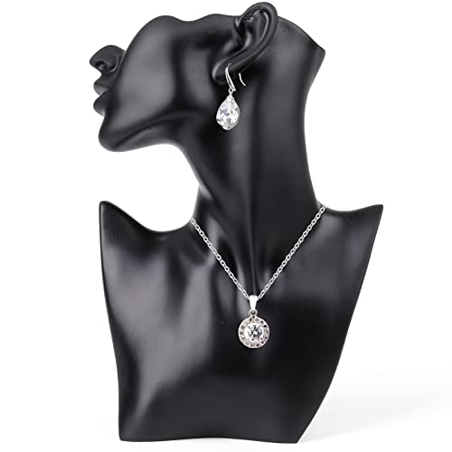 SOUJOY Schmuckständer, Mannequin-Ohrringständer, schwarzer Harz-Anhänger, Boutique-Büstenhalter, Organizer für Show-Schmuck, Halskette, Ohrringe, Ringe SOUJOY Schmuckständer, Mannequin-Ohrringständer, schwarzer Harz-Anhänger, Boutique-Büstenhalter, Organizer für Show-Schmuck, Halskette, Ohrringe, Ringe von SOUJOY