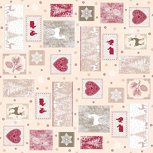 SOVIE HORECA Weihnachtstischdecke Karina aus Linclass® Airlaid, Einmal Tischdecke Weihnachten Adventszeit, ideal für Advents- & Weihnachtsfeiern, 80 x 80 cm, 20 Stück von SOVIE
