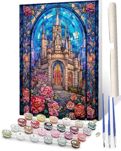 SOWBIL DIY Malen nach Zahlen Abstrakt Buntes Malen nach Zahlen für Erwachsene Glasmalerei Schloss 017 Wasser Kits auf Leinwand für Home Wall Decor Acryl Kits für Kind 16x20inch SOWBIL DIY Malen nach Zahlen Abstrakt Buntes Malen nach Zahlen für Erwachsene Glasmalerei Schloss 017 Wasser Kits auf Leinwand für Home Wall Decor Acryl Kits für Kind 16x20inch von SOWBIL