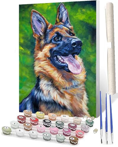 SOWBIL Malen Nach Zahlen ab 5 6 7 8 9 Jahre Mädchen und Jungen DIY Malen Nach Zahlen Deutscher Schäferhund 018 Tiere für Kinder und Anfänger mit Pinsel und Acrylfarben 40x50cm SOWBIL Malen Nach Zahlen ab 5 6 7 8 9 Jahre Mädchen und Jungen DIY Malen Nach Zahlen Deutscher Schäferhund 018 Tiere für Kinder und Anfänger mit Pinsel und Acrylfarben 40x50cm von SOWBIL