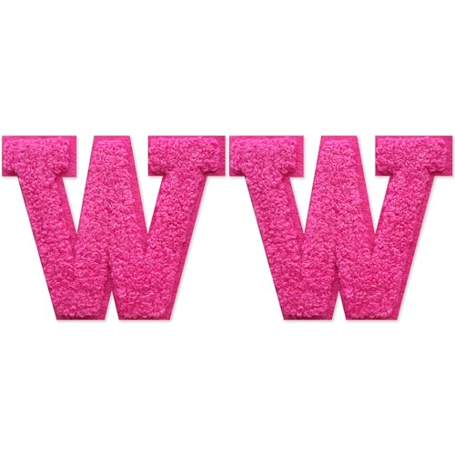 SOYCEV Chenille-Buchstaben-Aufnäher zum Aufbügeln, für Kleidung, Jacke, Tasche, Kapuzenpullover, Rosa, 2 Stück SOYCEV Chenille-Buchstaben-Aufnäher zum Aufbügeln, für Kleidung, Jacke, Tasche, Kapuzenpullover, Rosa, 2 Stück von SOYCEV