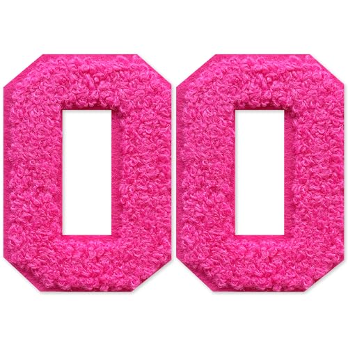 SOYCEV Chenille-Buchstaben-Aufnäher zum Aufbügeln, für Kleidung, Jacke, Tasche, Kapuzenpullover, Rosa, 2 Stück von SOYCEV