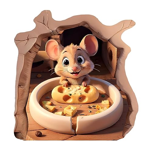 Abziehbild Mausloch Wand, Cartoon Maus Loch Aufkleber, verspielte Maus Haus Aufkleber, Wanddekoration für Mädchen Schlafzimmer, dekorative Aufkleber mit Käse essen Maus für Mädchen Schlafzimmer Abziehbild Mausloch Wand, Cartoon Maus Loch Aufkleber, verspielte Maus Haus Aufkleber, Wanddekoration für Mädchen Schlafzimmer, dekorative Aufkleber mit Käse essen Maus für Mädchen Schlafzimmer von SOYDAN