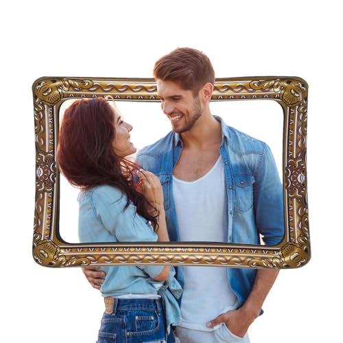 Aufblasbarer Fotorahmen, aufblasbarer Fotorahmen, aufblasbarer Fotorahmen, Selfie-Bilderrahmen, Partydekoration, Fotoautomaten-Requisiten für Familienerinnerungen wie Konzerte, Bälle von SOYDAN