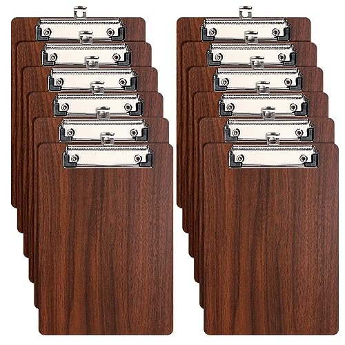 SOYIRI Klemmbretter, A5, Holz-Klemmbrett, Hartfaserplatte, Holz-Klemmbretter für Büro, Schule, Geschäft, Klassenzimmer, 12 Stück SOYIRI Klemmbretter, A5, Holz-Klemmbrett, Hartfaserplatte, Holz-Klemmbretter für Büro, Schule, Geschäft, Klassenzimmer, 12 Stück von SOYIRI