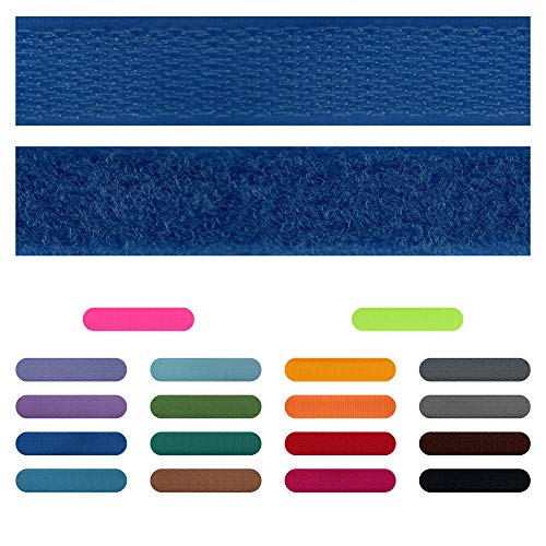 SIMON PIKE 10m Klettband 15 mm breit in blau Klett Flausch und Haken zum Nähen, 10 Meter Klett Hakenband und Flauschband am Stück von SP SIMON PIKE