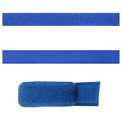 SIMON PIKE 2m x 1,5 cm Klettband blau (Flausch und Haken im Set), zum Aufnähen, hohe Verschlusskraft, wiederverschließbar, frei zuschneidbar von SP SIMON PIKE