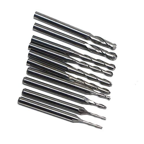 SPAKAMTZTK 10 Stücke 3,175 mm Schaft-Endfräser Spiralend-Mühlen 2 Flötengravierte Kugel-Kegel-Fräser-Metall-Frässchneider Fräser SPAKAMTZTK 10 Stücke 3,175 mm Schaft-Endfräser Spiralend-Mühlen 2 Flötengravierte Kugel-Kegel-Fräser-Metall-Frässchneider Fräser von SPAKAMTZTK