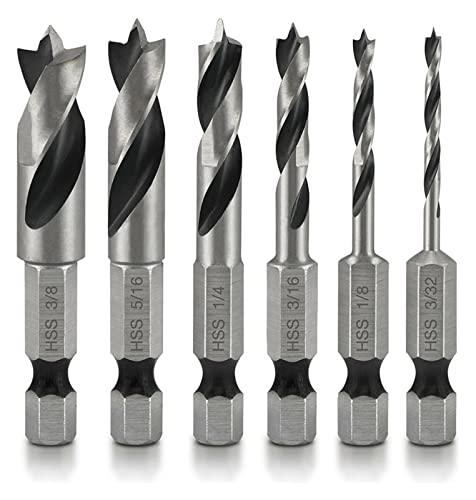SPAKAMTZTK 6 stücke HSS 4241. Bohrer Set 1/4 Zoll Schnellwechsel Sechskant Schaft Stubby Bohrer bisschen von SPAKAMTZTK
