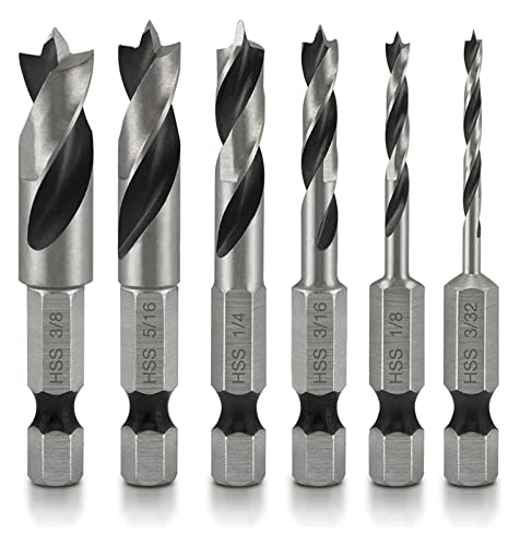 SPAKAMTZTK 6 stücke HSS 4241. Bohrer Set 1/4 Zoll Schnellwechsel Sechskant Schaft Stubby Bohrer bisschen von SPAKAMTZTK