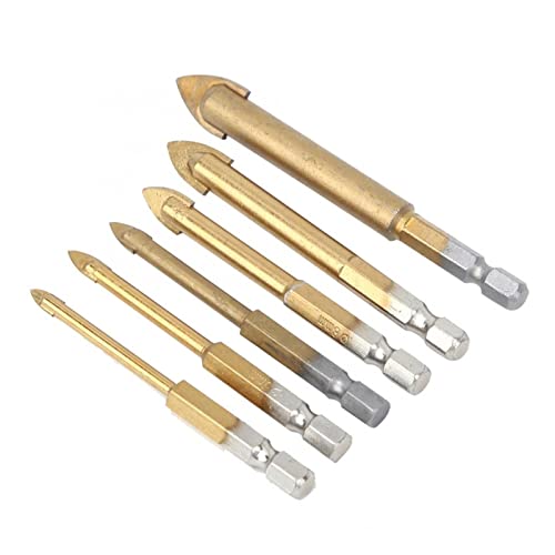 SPAKAMTZTK 6pc Sechskantscheider dreieckiger Glaskeramikbohrer 4mm / 5mm / 6mm / 8mm / 10mm / 12mm Hand Bohrer Zubehör bisschen SPAKAMTZTK 6pc Sechskantscheider dreieckiger Glaskeramikbohrer 4mm / 5mm / 6mm / 8mm / 10mm / 12mm Hand Bohrer Zubehör bisschen von SPAKAMTZTK