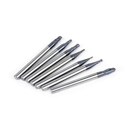 SPAKAMTZTK 7 stücke Wolframkarbid-Terminal Schleifen 2 Rillenbohrer-Gravur CNC. Radius 0,5-2.0mm.Die Terminalschleifer ist ein Fräser-Set Fräser von SPAKAMTZTK