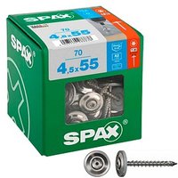 SPAX® Spenglerschrauben T20 Linsensenkkopf A2 4587000450556 4,5 mm x 55 mm, 70 St. von SPAX®