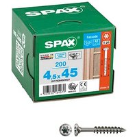 SPAX® Fassadenschrauben T20 Linsensenkkopf A2 25170004504521 4,5 mm x 45 mm, 200 St. von SPAX®