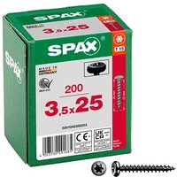 SPAX® Universalschrauben T15 Halbrundkopf BLAX 0201040350253 3,5 mm x 25 mm, 200 St. von SPAX®