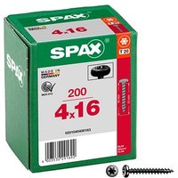 SPAX® Universalschrauben T20 Halbrundkopf BLAX 0201040400163 4 mm x 16 mm, 200 St. von SPAX®