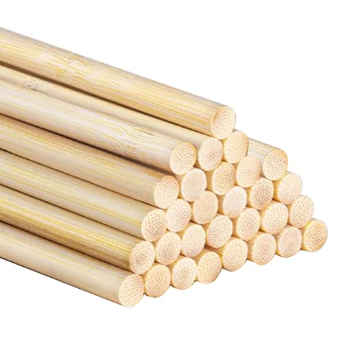 SPEACOUR 30 Stück Holzstäbe zum Basteln Rund Holzstäbchen 30CM Zuckerwatte Stäbe Holzdübel 10mm Natur Rundholz Balsaholz Holz Stäbe zum Basteln Holzarbeiten Modellbau Dekoration DIY Handwerk SPEACOUR 30 Stück Holzstäbe zum Basteln Rund Holzstäbchen 30CM Zuckerwatte Stäbe Holzdübel 10mm Natur Rundholz Balsaholz Holz Stäbe zum Basteln Holzarbeiten Modellbau Dekoration DIY Handwerk von SPEACOUR