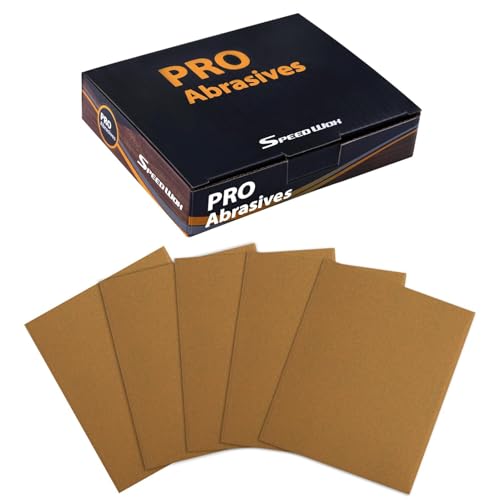SPEEDWOX 1/4-Blatt-Schleifpapier, 25 Stück, Premium-Schleifpapier, Körnung 240, Schleifblätter 14 x 11,4 cm, Schleifpapier für Holz, Metall, Automobil, Möbel, Holzbearbeitung, Clip-On, SPEEDWOX 1/4-Blatt-Schleifpapier, 25 Stück, Premium-Schleifpapier, Körnung 240, Schleifblätter 14 x 11,4 cm, Schleifpapier für Holz, Metall, Automobil, Möbel, Holzbearbeitung, Clip-On, von SPEEDWOX