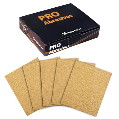 SPEEDWOX 1/4-Blatt-Schleifpapierbögen, Premium-Schleifpapier, Körnung 80, Schleifblätter 14 x 11,4 cm, Schleifpapier für Holz, Metall, Automobil, Möbel, Holzbearbeitung, Clip-On, Handschleifblöcke SPEEDWOX 1/4-Blatt-Schleifpapierbögen, Premium-Schleifpapier, Körnung 80, Schleifblätter 14 x 11,4 cm, Schleifpapier für Holz, Metall, Automobil, Möbel, Holzbearbeitung, Clip-On, Handschleifblöcke von SPEEDWOX