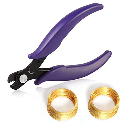 SPEEDWOX 14,9 cm Memory-Drahtschneidezange mit 200 Schlaufen, Memory-Draht, Set für Armbandherstellung, Goldschlaufe, Schmuck, Draht, Kunst, Bastelbedarf, Hobby-Arbeitswerkzeug SPEEDWOX 14,9 cm Memory-Drahtschneidezange mit 200 Schlaufen, Memory-Draht, Set für Armbandherstellung, Goldschlaufe, Schmuck, Draht, Kunst, Bastelbedarf, Hobby-Arbeitswerkzeug von SPEEDWOX