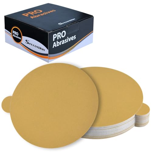 SPEEDWOX 50 Stück 15,2 cm Gold-PSA-Schleifscheiben, Körnung 400, 15,2 cm, selbstklebend, selbstklebende Rückseite, Schleifpapier für DA-Schleifer, Sand, Automobil, Autolack, Holzbearbeitung, Metall SPEEDWOX 50 Stück 15,2 cm Gold-PSA-Schleifscheiben, Körnung 400, 15,2 cm, selbstklebend, selbstklebende Rückseite, Schleifpapier für DA-Schleifer, Sand, Automobil, Autolack, Holzbearbeitung, Metall von SPEEDWOX