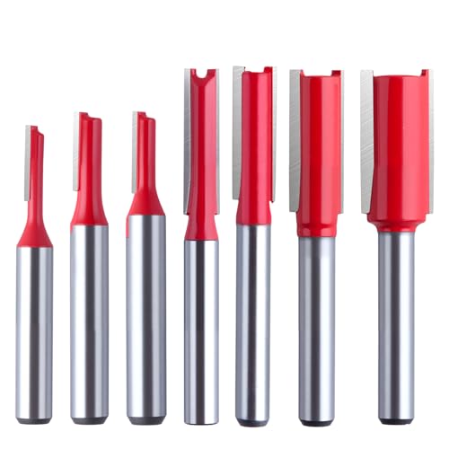 SPEEDWOX 7 Stück gerade Fräser-Bits 1/4 Zoll Schaft Router gerade Endstück Router für Holzbearbeitung Router 1/8 Zoll, 5/32 Zoll, 3/16 Zoll, 1/4 Zoll, 5/16 Zoll, 3/8 Zoll, 1/2 Zoll Schnittdurchmesser SPEEDWOX 7 Stück gerade Fräser-Bits 1/4 Zoll Schaft Router gerade Endstück Router für Holzbearbeitung Router 1/8 Zoll, 5/32 Zoll, 3/16 Zoll, 1/4 Zoll, 5/16 Zoll, 3/8 Zoll, 1/2 Zoll Schnittdurchmesser von SPEEDWOX