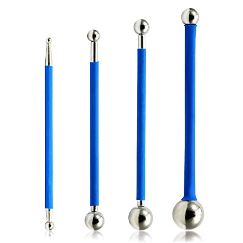 SPEEDWOX Abdichtungswerkzeug Metallkugel 4 Stück Polymer Ton Werkzeug Kit Fugenveredelung für Fliesen Fugenbeschichtung Dichtstoff Finishing Fondant Kuchen Papier Blume Dekorier DIY Werkzeug Set SPEEDWOX Abdichtungswerkzeug Metallkugel 4 Stück Polymer Ton Werkzeug Kit Fugenveredelung für Fliesen Fugenbeschichtung Dichtstoff Finishing Fondant Kuchen Papier Blume Dekorier DIY Werkzeug Set von SPEEDWOX