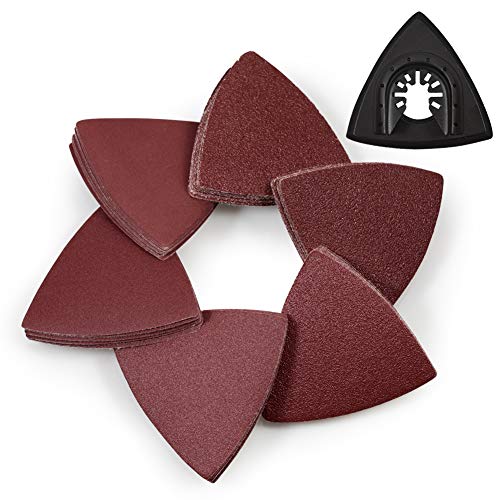 SPEEDWOX Dreieckige Klettschleifscheiben mit oszillierendem ABS-Schleifpad, verschiedene Körnungen 40/60/80/120/180/240, 80 mm, 61 Stück SPEEDWOX Dreieckige Klettschleifscheiben mit oszillierendem ABS-Schleifpad, verschiedene Körnungen 40/60/80/120/180/240, 80 mm, 61 Stück von SPEEDWOX