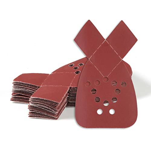 SPEEDWOX Mouse-Detailschleifpapier, 20 Stück, Körnung 800, Klett-Schleifpapier mit 2 Ersatzspitzen, 12 Loch-Schleifblätter für geistige Holzbearbeitung, Schleifen, Polieren von SPEEDWOX