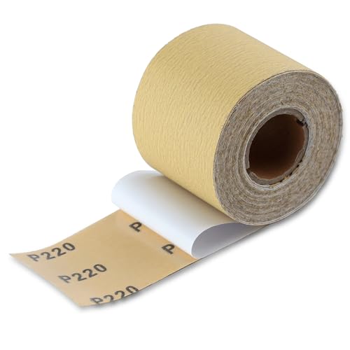 SPEEDWOX Schleifpapier mit 220er-Körnung, selbstklebend, PSA-Schleifpapier, 7,5 cm breit, 9,1 m lang, für Automobil- und Holzbearbeitung, Luftfeilen, Langbrettschleifer, Metall, Kunststoff, von SPEEDWOX