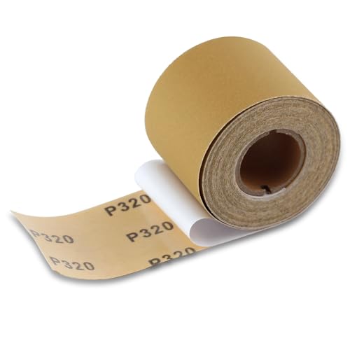 SPEEDWOX Schleifpapierrolle mit 320er-Körnung, selbstklebend, PSA-Schleifpapier, 7,5 cm breit, 9,1 m lang, für Automobil- und Holzbearbeitung, Luftfeile, Langbrettschleifer, Metall, Kunststoff, von SPEEDWOX