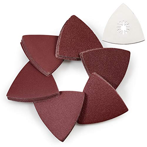 SPEEDWOX Schleifscheiben mit dreieckigem Klettverschluss, 80 mm, Edelstahl, oszillierendes Schleifpad, verschiedene Körnungen 40/60/80/120/180/240, 61 Stück SPEEDWOX Schleifscheiben mit dreieckigem Klettverschluss, 80 mm, Edelstahl, oszillierendes Schleifpad, verschiedene Körnungen 40/60/80/120/180/240, 61 Stück von SPEEDWOX