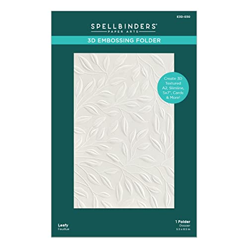 Spellbinders 3D Embossing Folder 5.5"X8.5"-Leafy -E3D030 von Spellbinders