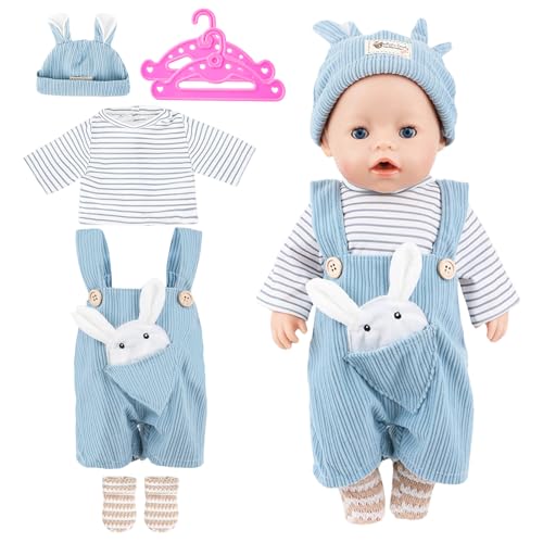 Puppenkleidung für Baby Puppen, Kleidung Outfits für Baby Puppen Kleidung mit Hut puppenkleidung 36 cm-43cm,Puppenkleider Set Puppenzubehör-(Keine Puppe) von SPERMUOY