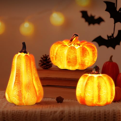 SPERMUOY Herbstdeko Kürbis Deko Figuren,3 Stück Herbst Deko Kürbis Laterne Herbstdeko Kürbi-s Beleuchtet Für Erntedankfest Halloween Weihnachten Tischdeko Innen Party SPERMUOY Herbstdeko Kürbis Deko Figuren,3 Stück Herbst Deko Kürbis Laterne Herbstdeko Kürbi-s Beleuchtet Für Erntedankfest Halloween Weihnachten Tischdeko Innen Party von SPERMUOY