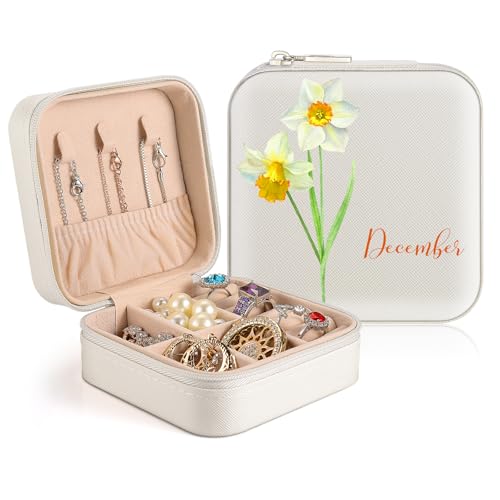 SPETYORT Personalisierte Schmuckschatulle für Frauen, Individuelle Reiseschmuckschatulle mit bunten Geburtsblumen und Namen, Kleiner Schmuckorganisator Personalisierte Geschenke für Frauen SPETYORT Personalisierte Schmuckschatulle für Frauen, Individuelle Reiseschmuckschatulle mit bunten Geburtsblumen und Namen, Kleiner Schmuckorganisator Personalisierte Geschenke für Frauen von SPETYORT