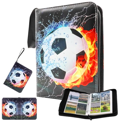 Fussball Karten Sammelalbum 50 Seiten 400 Sammelalbum Fußball Karten Fußballkarten Kartenhalter Kinder Erwachsene Matchattax Sammelmappe Sammelkarten Album Fussball Fußball Sammelalbums von SPHERETRON